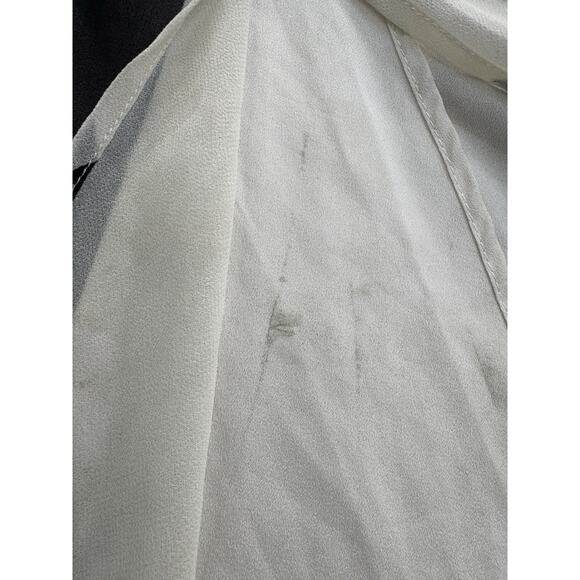 Christopher John Rogers Sleeveless Slip Dress Womens 10 Black White Chevron Y2K - Picture 9 of 16